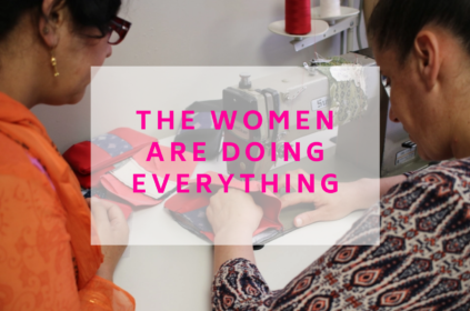 The women are doing everything