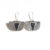Boucles d&rsquo;oreilles Daisy Piñatex Argenté et Noir