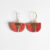 Boucles d’oreilles Daisy Piñatex Paprika et Doré