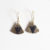 Boucles d’oreilles Triangles Piñatex Doré et Noir