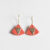 Boucles d’oreilles Triangles Piñatex Paprika et Doré