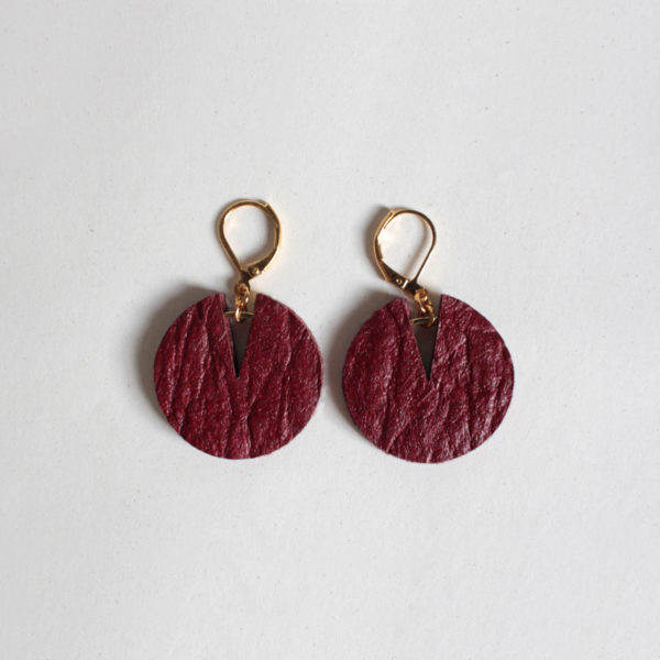 Boucles d’oreilles Bella Bordeaux