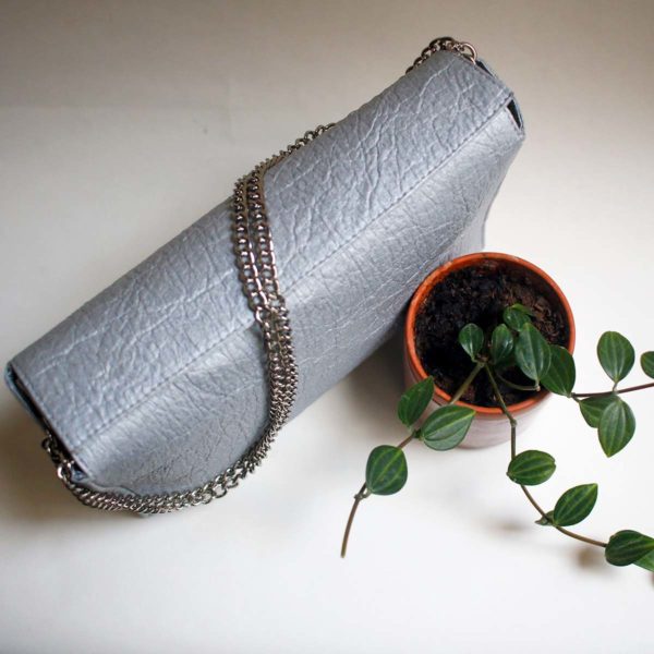 Sac à main en Piñatex Peggy Shiny Argenté